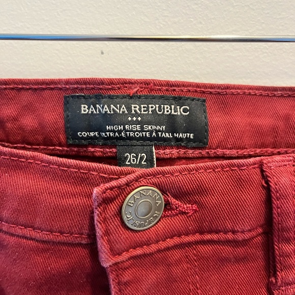 Burnt Red Banana Republic jeans 26 - Picture 3 of 4